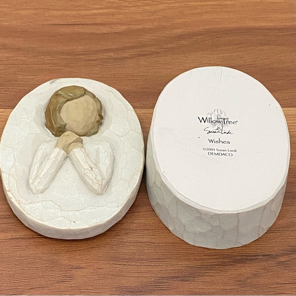 Vintage 2004 Susan Lordi DEMDACO Willow Tree Wishes Small Lidded Trinket Box - Picture 5 of 13